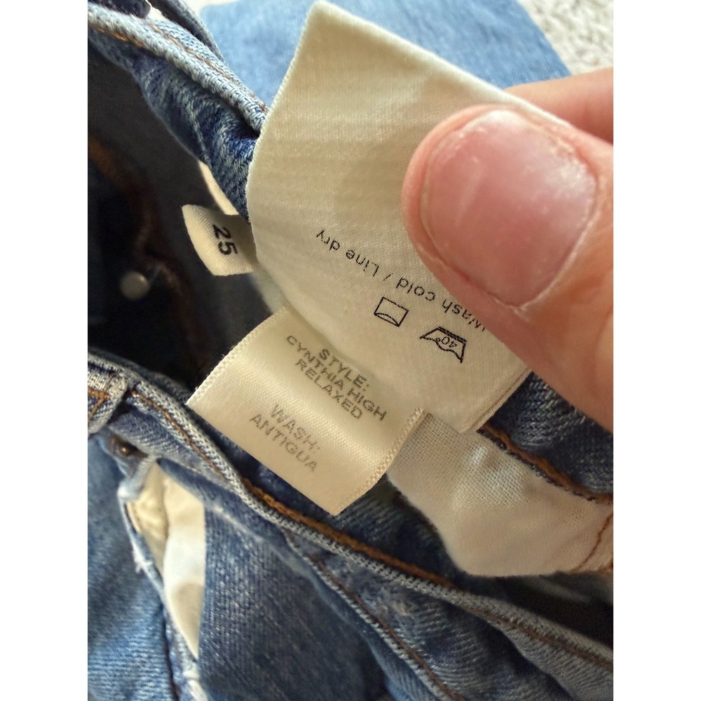 Reformation Cynthia High Relaxed Jeans Size 25 Antigua Wash Button Fly - Picture 11 of 11